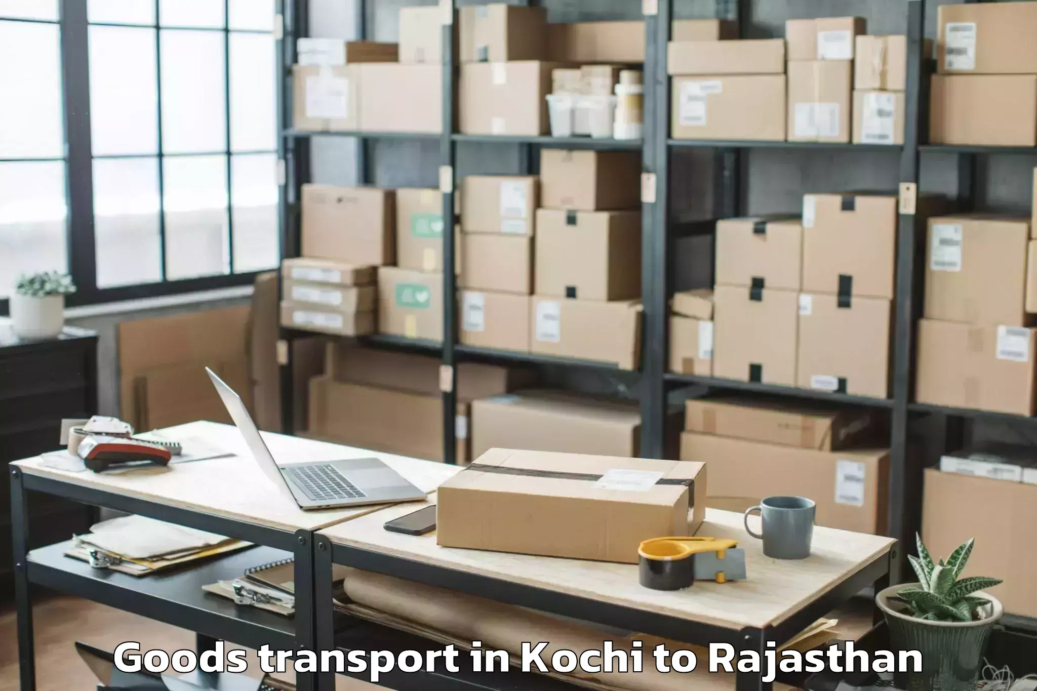 Discover Kochi to Sumerpur Goods Transport